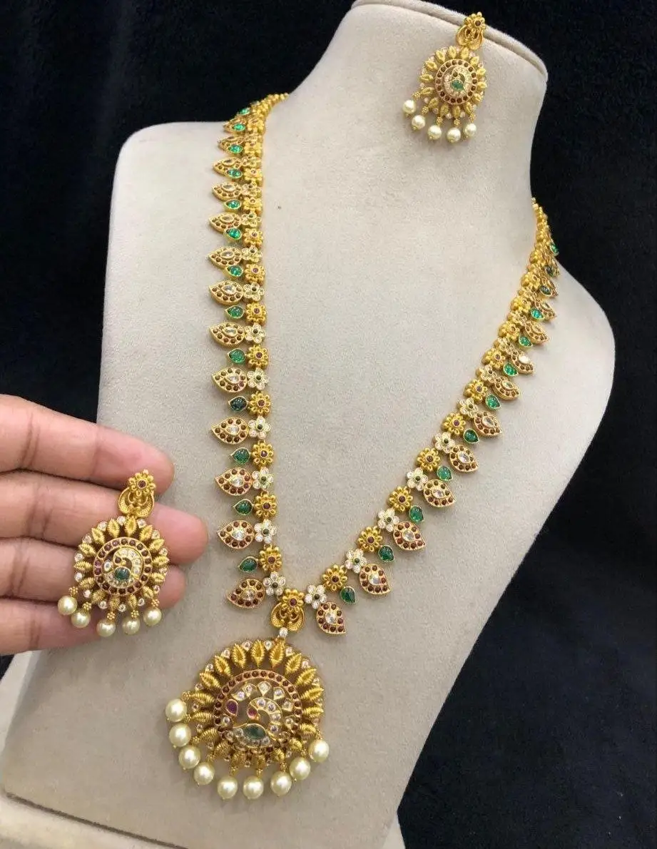 Manga design Peacock Kemp Stone Haram set